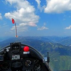 Flugwegposition um 10:02:03: Aufgenommen in der Nähe von Gemeinde Zell am See, 5700 Zell am See, Österreich in 2256 Meter